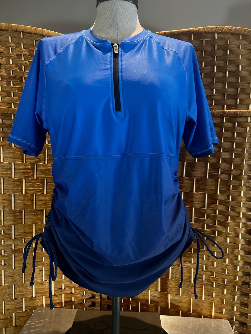 🤿☀️Swim Top Halcurt Ombre UPF 50+  XL Royal Blue Navy Quarter Zip NWT Beach
